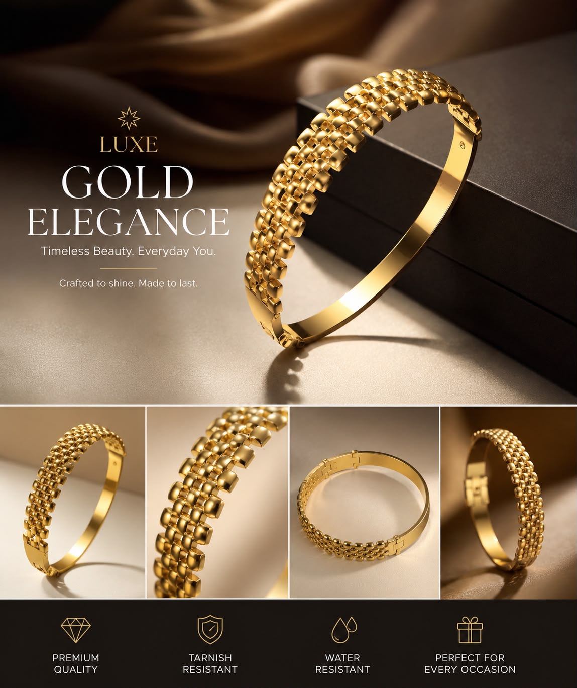 Luxe Gold Elegance Bracelet