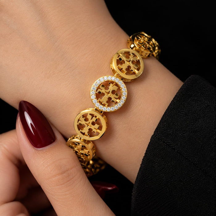 Golden Luxury Crystal Circle Bracelet